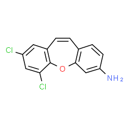 ChemSpider 2D Image | 6,8-Dichlorodibenzo[b,f]oxepin-3-amine | C14H9Cl2NO