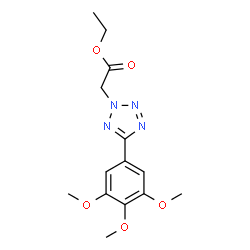 ChemSpider 2D Image | Ethyl [5-(3,4,5-trimethoxyphenyl)-2H-tetrazol-2-yl]acetate | C14H18N4O5