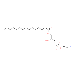 ChemSpider 2D Image | 3-{[(2-Aminoethoxy)(hydroxy)phosphoryl]oxy}-2-hydroxypropyl pentadecanoate | C20H42NO7P