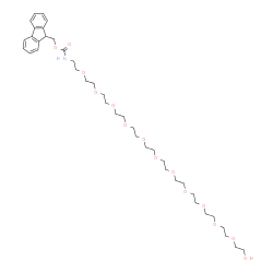 ChemSpider 2D Image | 9H-Fluoren-9-ylmethyl (35-hydroxy-3,6,9,12,15,18,21,24,27,30,33-undecaoxapentatriacont-1-yl)carbamate | C39H61NO14