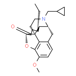 ChemSpider 2D Image | (5beta)-17-(Cyclopropylmethyl)-8-ethyl-3-methoxy-4,5-epoxymorphinan-6-one | C23H29NO3