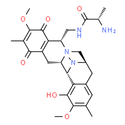 ChemSpider 2D Image | N-{[(1R,2S,10R,13R)-19-Hydroxy-7,18-dimethoxy-6,17,21-trimethyl-5,8-dioxo-11,21-diazapentacyclo[11.7.1.0~2,11~.0~4,9~.0~15,20~]henicosa-4(9),6,15,17,19-pentaen-10-yl]methyl}-L-alaninamide | C28H36N4O6