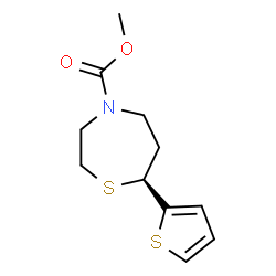 ChemSpider 2D Image | Methyl (7S)-7-(2-thienyl)-1,4-thiazepane-4-carboxylate | C11H15NO2S2