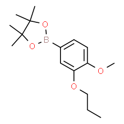 ChemSpider 2D Image | 2-(4-Methoxy-3-propoxyphenyl)-4,4,5,5-tetramethyl-1,3,2-dioxaborolane | C16H25BO4