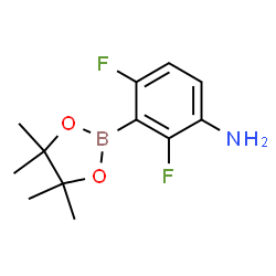 ChemSpider 2D Image | 2,4-Difluoro-3-(4,4,5,5-tetramethyl-1,3,2-dioxaborolan-2-yl)aniline | C12H16BF2NO2