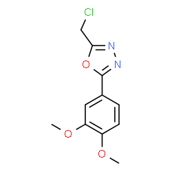 ChemSpider 2D Image | 2-(Chloromethyl)-5-(3,4-dimethoxyphenyl)-1,3,4-oxadiazole | C11H11ClN2O3