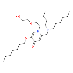 ChemSpider 2D Image | 2-{[Butyl(hexyl)amino]methyl}-5-(heptyloxy)-1-[2-(2-hydroxyethoxy)ethyl]-4(1H)-pyridinone | C27H50N2O4