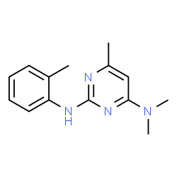 ChemSpider 2D Image | N~4~,N~4~,6-Trimethyl-N~2~-(2-methylphenyl)-2,4-pyrimidinediamine | C14H18N4