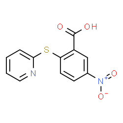 ChemSpider 2D Image | 5-Nitro-2-(2-pyridinylsulfanyl)benzoic acid | C12H8N2O4S