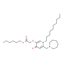 ChemSpider 2D Image | Hexyl {[6-(1-azepanylmethyl)-1-decyl-4-oxo-1,4-dihydro-3-pyridinyl]oxy}acetate | C30H52N2O4
