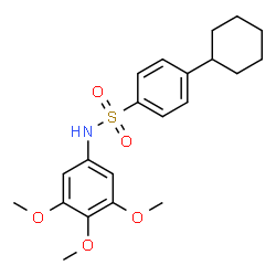 ChemSpider 2D Image | 4-Cyclohexyl-N-(3,4,5-trimethoxyphenyl)benzenesulfonamide | C21H27NO5S