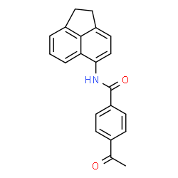 ChemSpider 2D Image | 4-Acetyl-N-(1,2-dihydro-5-acenaphthylenyl)benzamide | C21H17NO2
