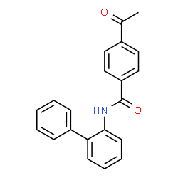 ChemSpider 2D Image | 4-Acetyl-N-(2-biphenylyl)benzamide | C21H17NO2