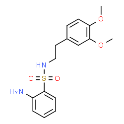 ChemSpider 2D Image | 2-Amino-N-[2-(3,4-dimethoxyphenyl)ethyl]benzenesulfonamide | C16H20N2O4S