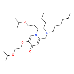 ChemSpider 2D Image | 2-{[Butyl(hexyl)amino]methyl}-5-(2-isopropoxyethoxy)-1-(3-isopropoxypropyl)-4(1H)-pyridinone | C27H50N2O4