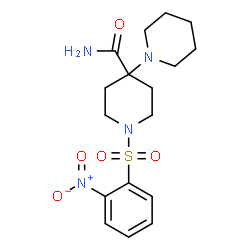 ChemSpider 2D Image | 1'-[(2-Nitrophenyl)sulfonyl]-1,4'-bipiperidine-4'-carboxamide | C17H24N4O5S