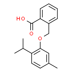 ChemSpider 2D Image | 2-[(2-Isopropyl-5-methylphenoxy)methyl]benzoic acid | C18H20O3