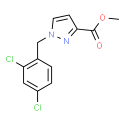 ChemSpider 2D Image | Methyl 1-(2,4-dichlorobenzyl)-1H-pyrazole-3-carboxylate | C12H10Cl2N2O2