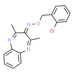 ChemSpider 2D Image | N-[(2-Bromobenzyl)oxy]-2,4-dimethyl-3H-1,5-benzodiazepin-3-imine | C18H16BrN3O