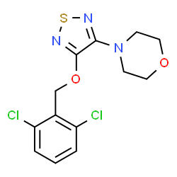 ChemSpider 2D Image | 4-{4-[(2,6-Dichlorobenzyl)oxy]-1,2,5-thiadiazol-3-yl}morpholine | C13H13Cl2N3O2S