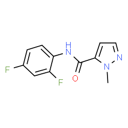 ChemSpider 2D Image | N-(2,4-Difluorophenyl)-1-methyl-1H-pyrazole-5-carboxamide | C11H9F2N3O