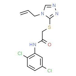 ChemSpider 2D Image | 2-[(4-Allyl-4H-1,2,4-triazol-3-yl)sulfanyl]-N-(2,5-dichlorophenyl)acetamide | C13H12Cl2N4OS
