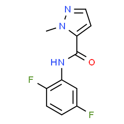 ChemSpider 2D Image | N-(2,5-Difluorophenyl)-1-methyl-1H-pyrazole-5-carboxamide | C11H9F2N3O