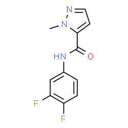 ChemSpider 2D Image | N-(3,4-Difluorophenyl)-1-methyl-1H-pyrazole-5-carboxamide | C11H9F2N3O