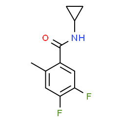 ChemSpider 2D Image | N-Cyclopropyl-4,5-difluoro-2-methylbenzamide | C11H11F2NO