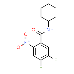 ChemSpider 2D Image | N-Cyclohexyl-4,5-difluoro-2-nitrobenzamide | C13H14F2N2O3