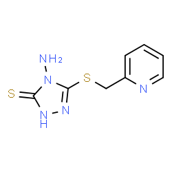 ChemSpider 2D Image | 4H-1,2,4-triazole-3-thiol, 4-amino-5-[(2-pyridinylmethyl)thio]- | C8H9N5S2