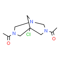 ChemSpider 2D Image | 1,1'-(5-Chloro-1,3,7-triazabicyclo[3.3.1]nonane-3,7-diyl)diethanone | C10H16ClN3O2