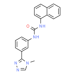 ChemSpider 2D Image | 1-[3-(4-Methyl-4H-1,2,4-triazol-3-yl)phenyl]-3-(1-naphthyl)urea | C20H17N5O