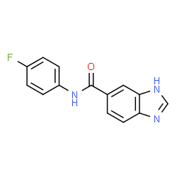 ChemSpider 2D Image | N-(4-Fluorophenyl)-1H-benzimidazole-6-carboxamide | C14H10FN3O