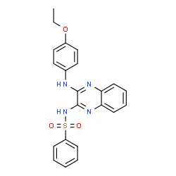 ChemSpider 2D Image | N-{3-[(4-Ethoxyphenyl)amino]-2-quinoxalinyl}benzenesulfonamide | C22H20N4O3S