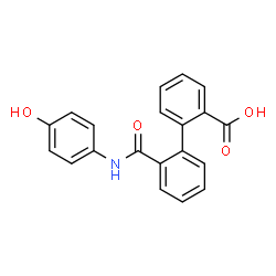 ChemSpider 2D Image | 2'-[(4-Hydroxyphenyl)carbamoyl]-2-biphenylcarboxylic acid | C20H15NO4