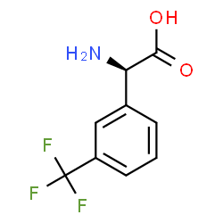 ChemSpider 2D Image | (2R)-Amino[3-(trifluoromethyl)phenyl]acetic acid | C9H8F3NO2