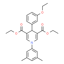 ChemSpider 2D Image | Diethyl 1-(3,5-dimethylphenyl)-4-(3-ethoxyphenyl)-1,4-dihydro-3,5-pyridinedicarboxylate | C27H31NO5