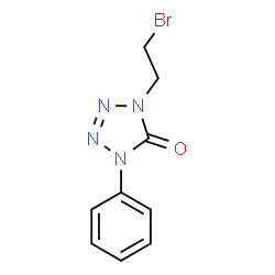 ChemSpider 2D Image | 1-(2-Bromo-ethyl)-4-phenyl-1,4-dihydro-tetrazol-5-one | C9H9BrN4O