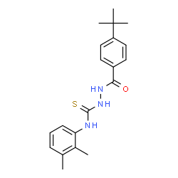 ChemSpider 2D Image | 2-(4-tert-Butylbenzoyl)-N-(2,3-dimethylphenyl)hydrazinecarbothioamide | C20H25N3OS