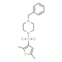 ChemSpider 2D Image | 1-Benzyl-4-[(2,5-dimethyl-3-thienyl)sulfonyl]piperazine | C17H22N2O2S2