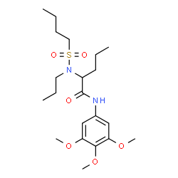 ChemSpider 2D Image | N~2~-(Butylsulfonyl)-N~2~-propyl-N-(3,4,5-trimethoxyphenyl)norvalinamide | C21H36N2O6S