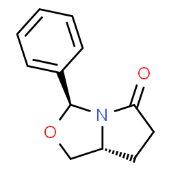 ChemSpider 2D Image | (3S,7aR)-3-Phenyltetrahydro-5H-pyrrolo[1,2-c][1,3]oxazol-5-one | C12H13NO2