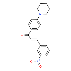ChemSpider 2D Image | (2E)-3-(3-Nitrophenyl)-1-[4-(1-piperidinyl)phenyl]-2-propen-1-one | C20H20N2O3