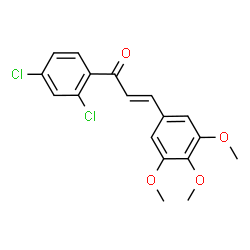ChemSpider 2D Image | (2E)-1-(2,4-Dichlorophenyl)-3-(3,4,5-trimethoxyphenyl)-2-propen-1-one | C18H16Cl2O4