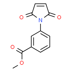 ChemSpider 2D Image | Methyl 3-(2,5-dihydro-2,5-dioxo-1H-pyrrol-1-yl)benzoate | C12H9NO4