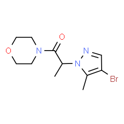 ChemSpider 2D Image | 2-(4-Bromo-5-methyl-1H-pyrazol-1-yl)-1-(4-morpholinyl)-1-propanone | C11H16BrN3O2