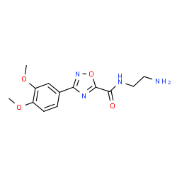 ChemSpider 2D Image | N-(2-Aminoethyl)-3-(3,4-dimethoxyphenyl)-1,2,4-oxadiazole-5-carboxamide | C13H16N4O4