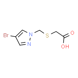 ChemSpider 2D Image | {[(4-bromo-1H-pyrazol-1-yl)methyl]thio}acetic acid | C6H7BrN2O2S