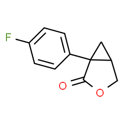 ChemSpider 2D Image | 1-(4-Fluorophenyl)-3-oxabicyclo[3.1.0]hexan-2-one | C11H9FO2